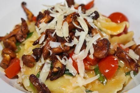 Ravioli mit Pfifferlingen
